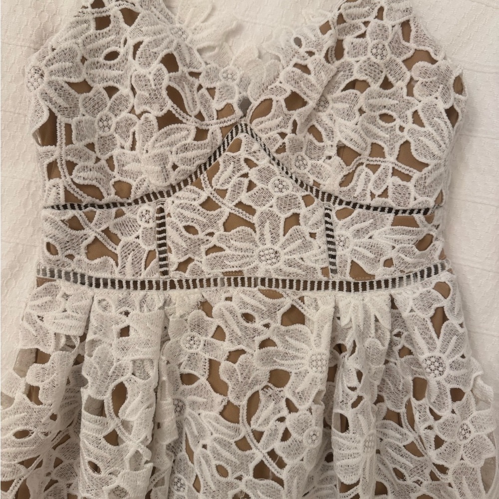 Elegant White Lace Dress